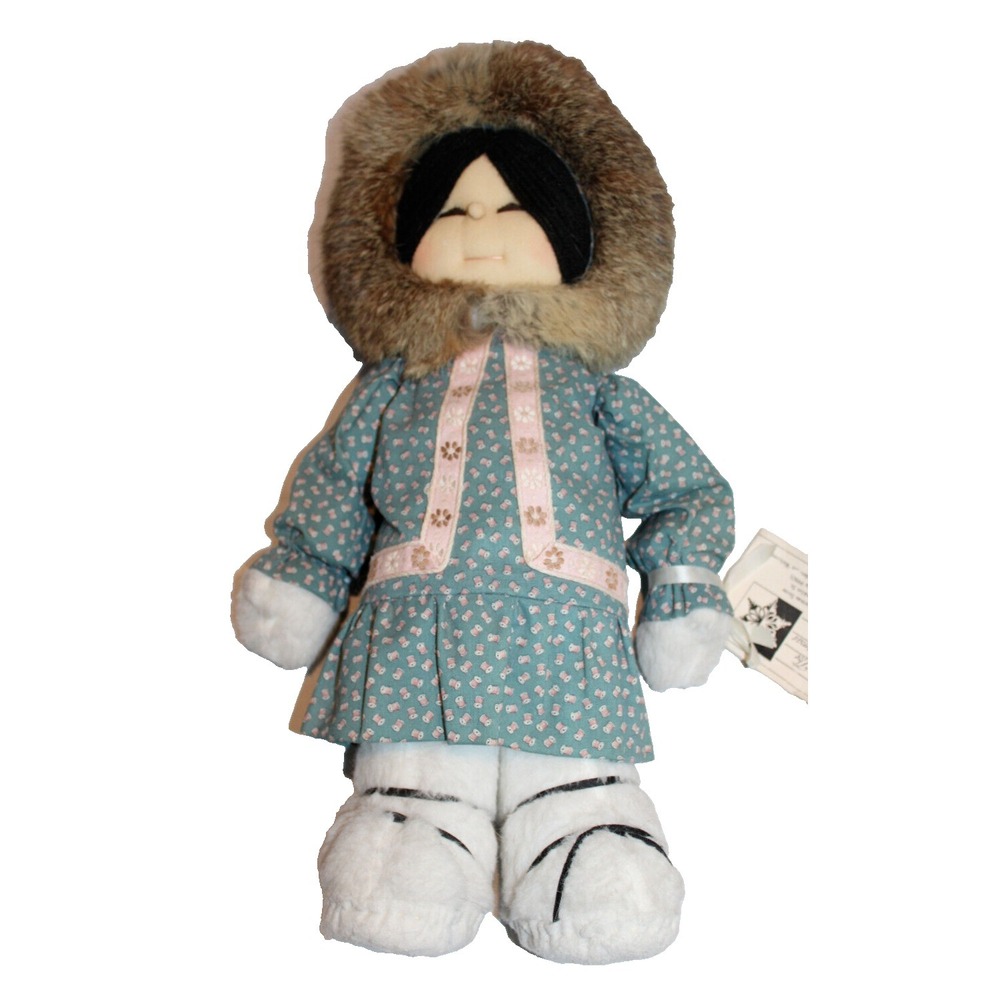 16"  Izumi Eskimo plush doll The Christmas Store Alaska